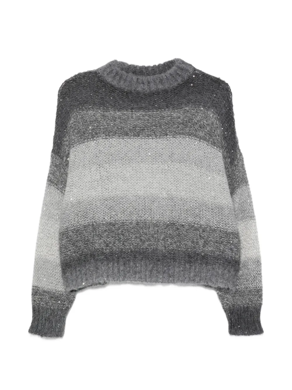 Antonelli sequin-embellished striped sweater Grijs