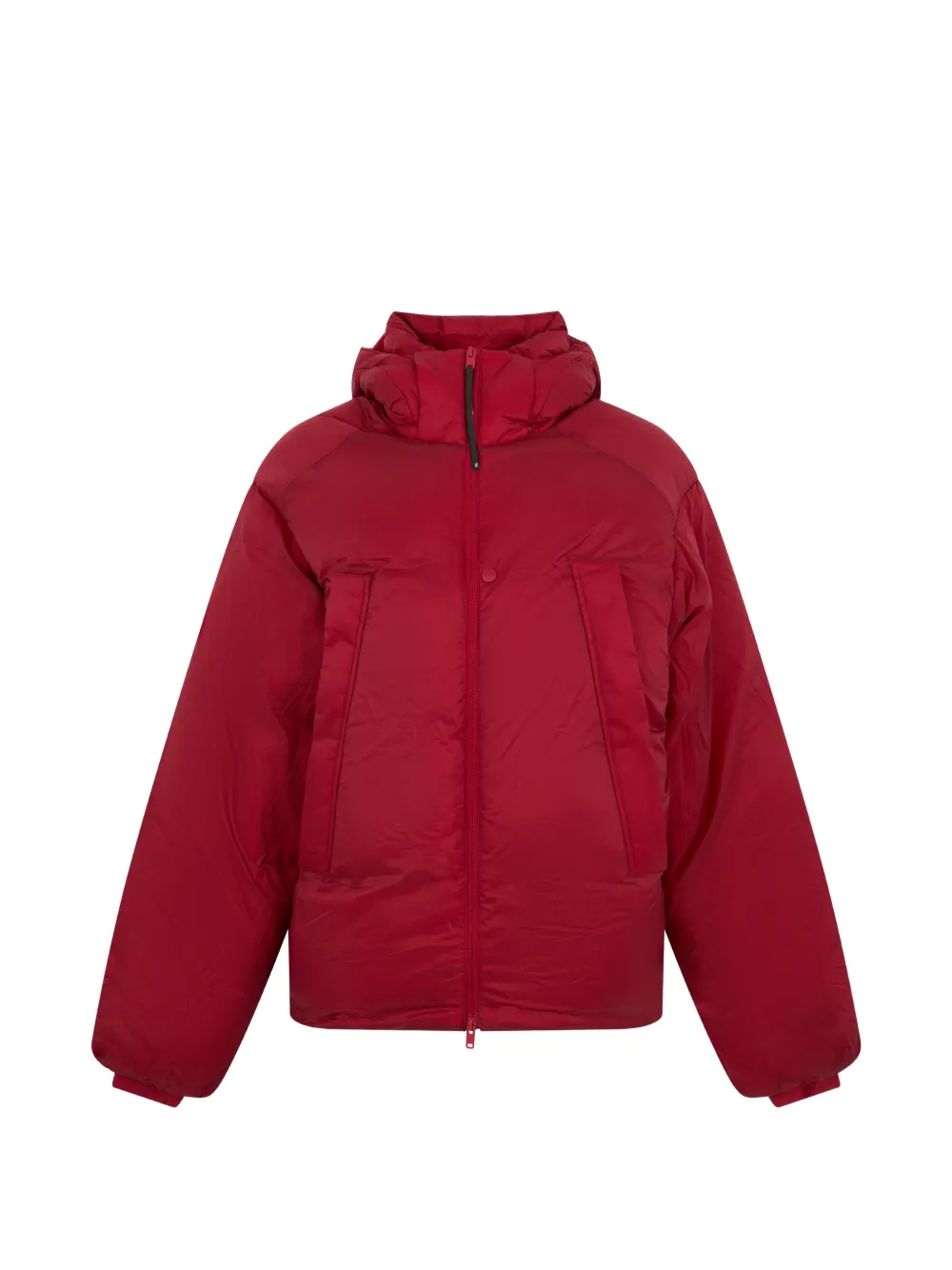 Y-3 hooded puffer jacket - Rot