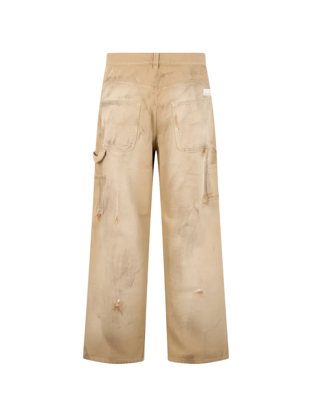 Nine In The Morning distressed-panelled cargo pants Beige