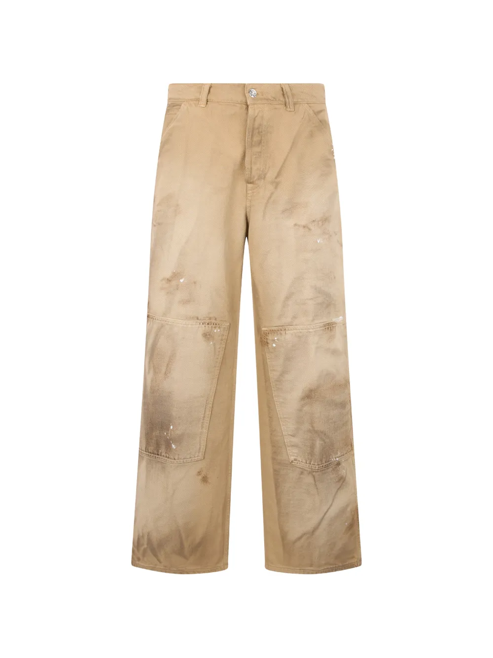 Nine In The Morning distressed-panelled cargo pants Beige
