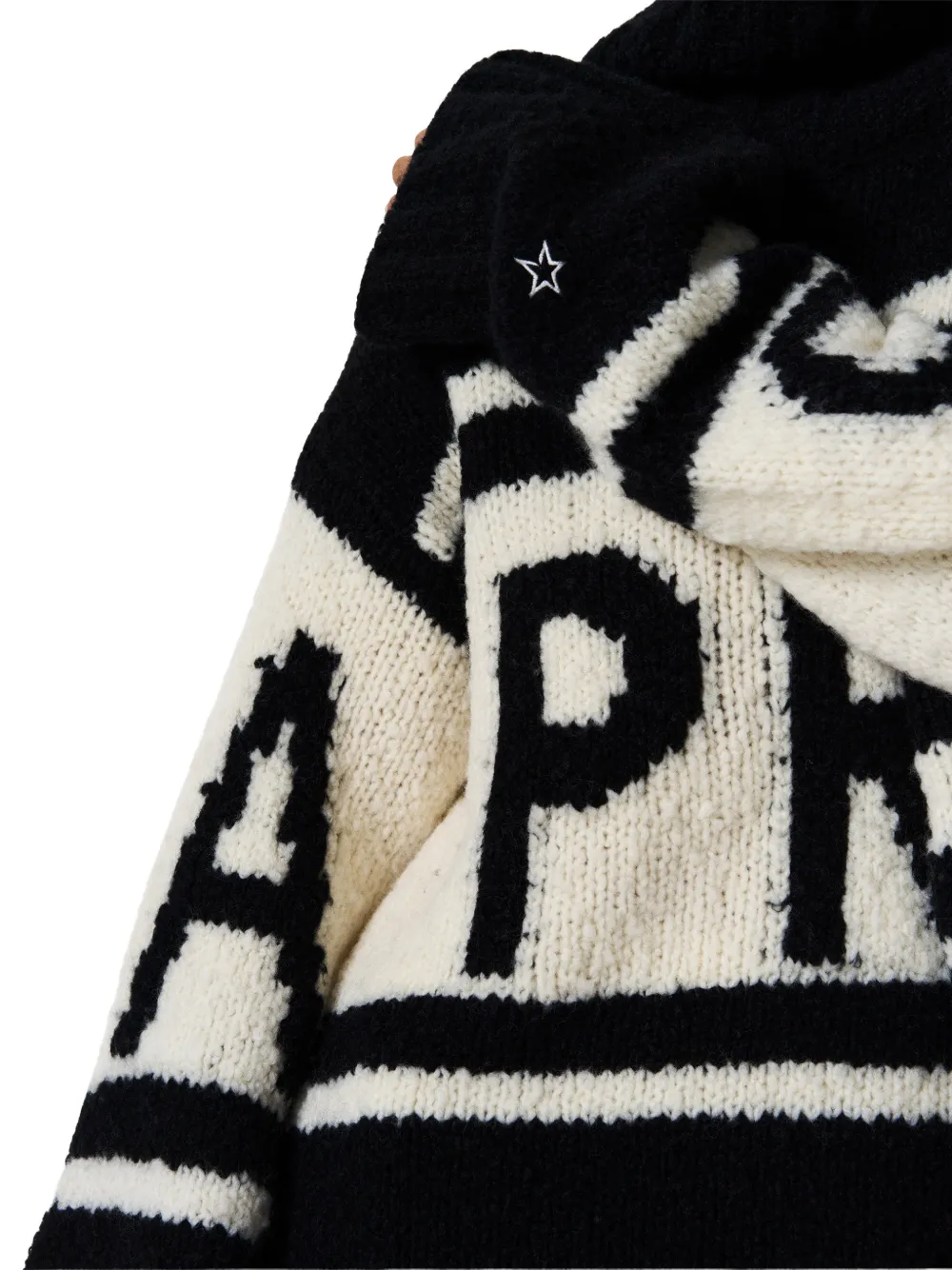 Perfect Moment oversized Après wool knit sweater Zwart