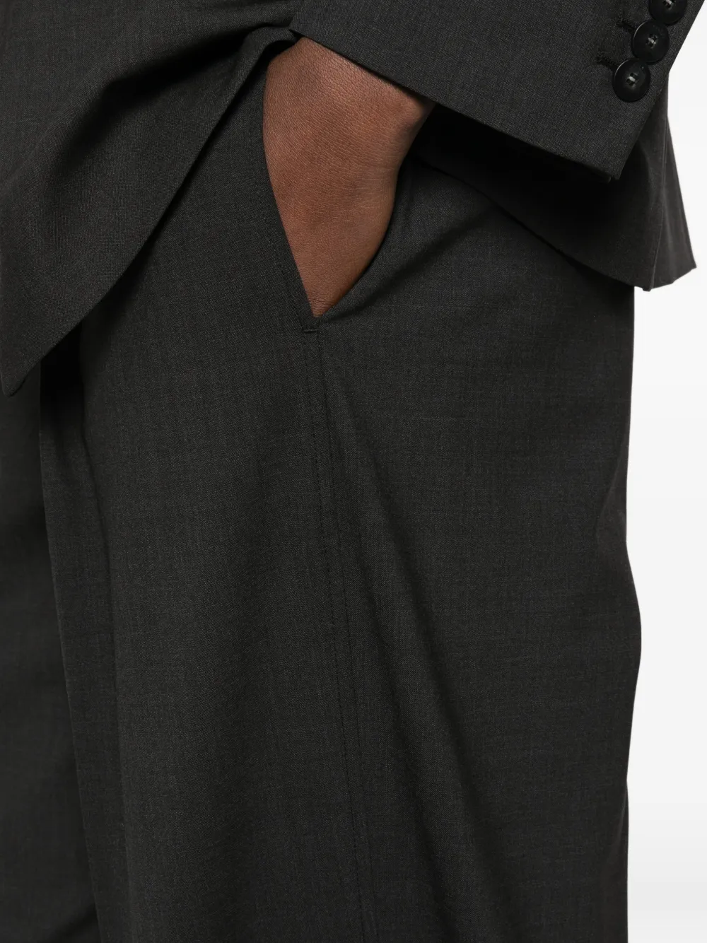 JOSEPH Toni button-tab pleated trousers Zwart