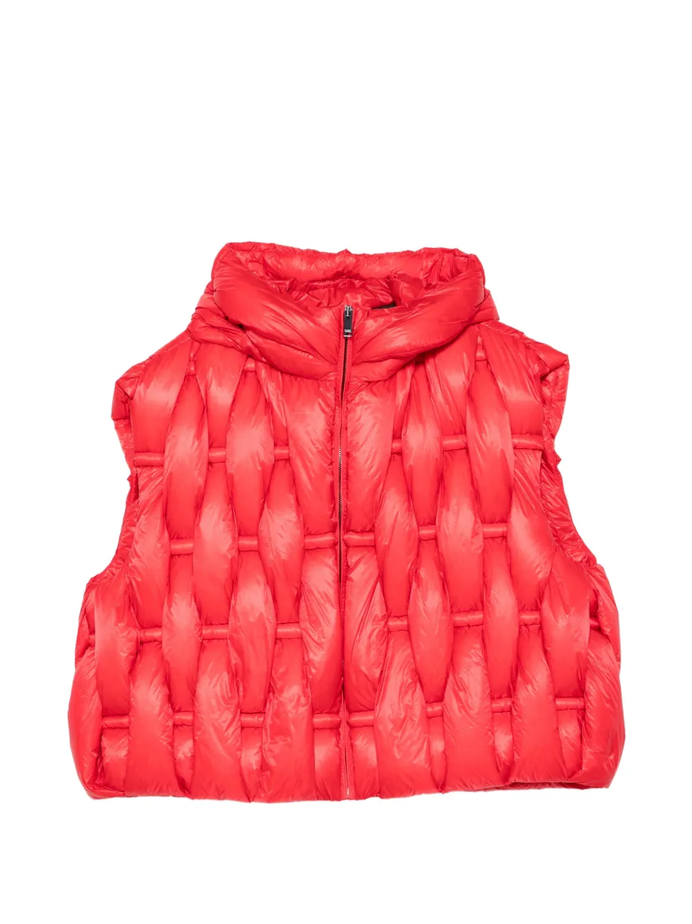 RAXXY quilted hooded gilet - Rot