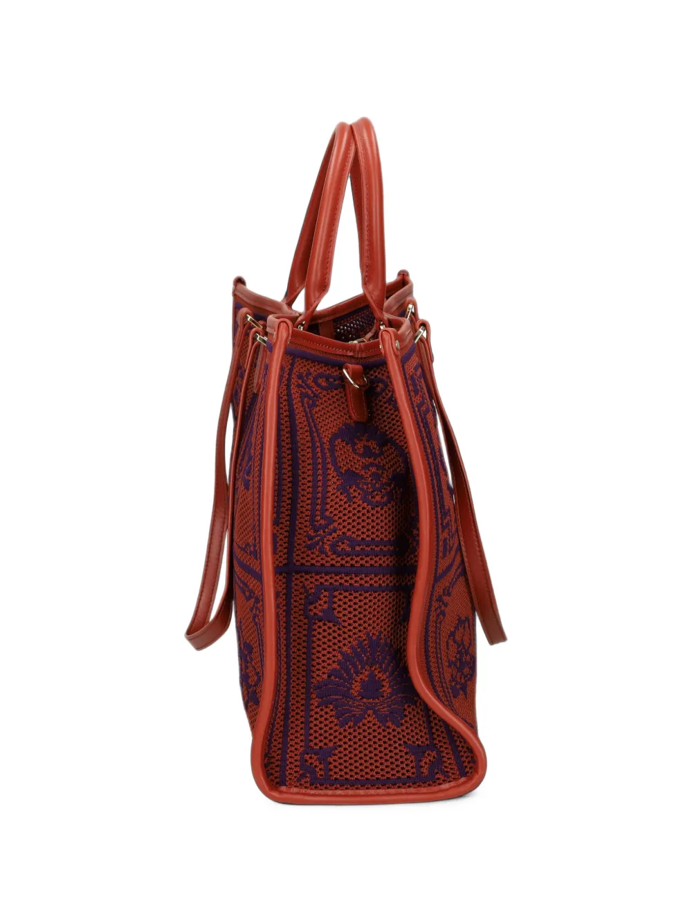 MY BEST BAG Jacquardgebreide shopper met logo-patch Oranje