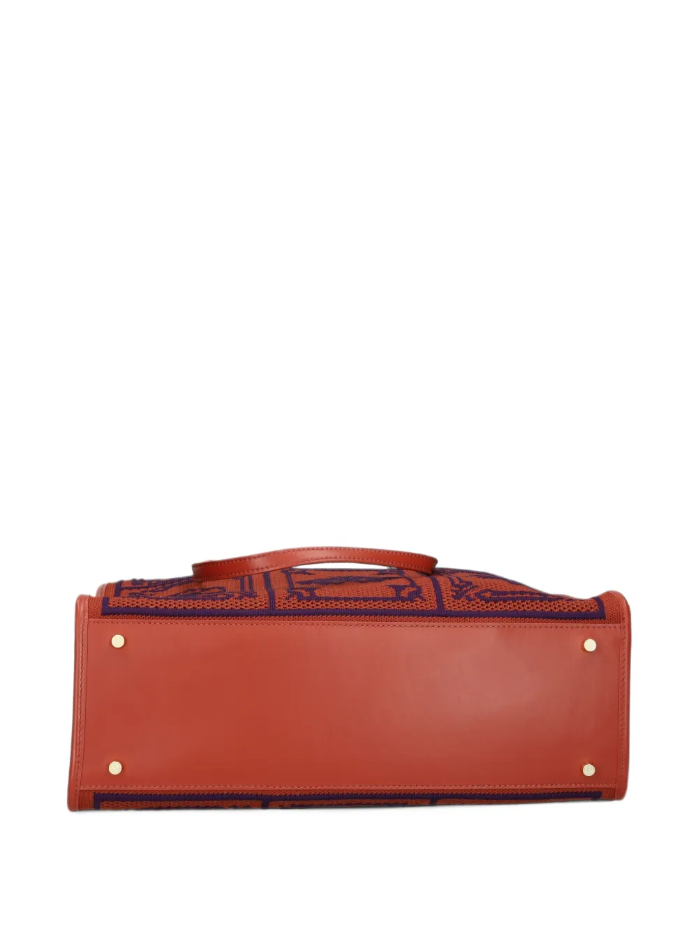 MY BEST BAG Jacquardgebreide shopper met logo-patch Oranje