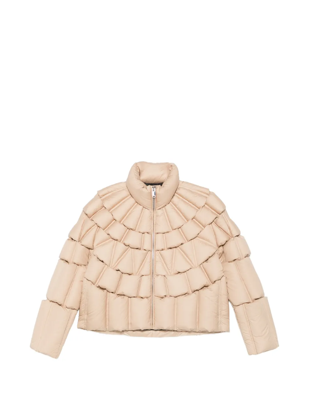 RAXXY quilted high-neck jacket - Nude