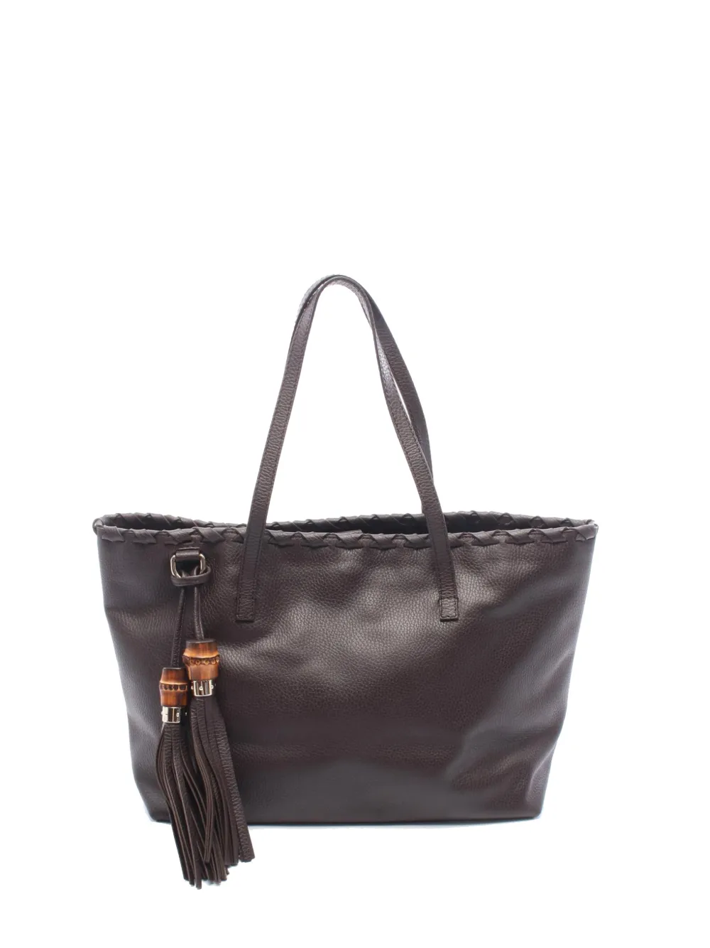 Gucci Pre-Owned 2016-2026 Small Leather Bamboo Tassel tote bag - Marron