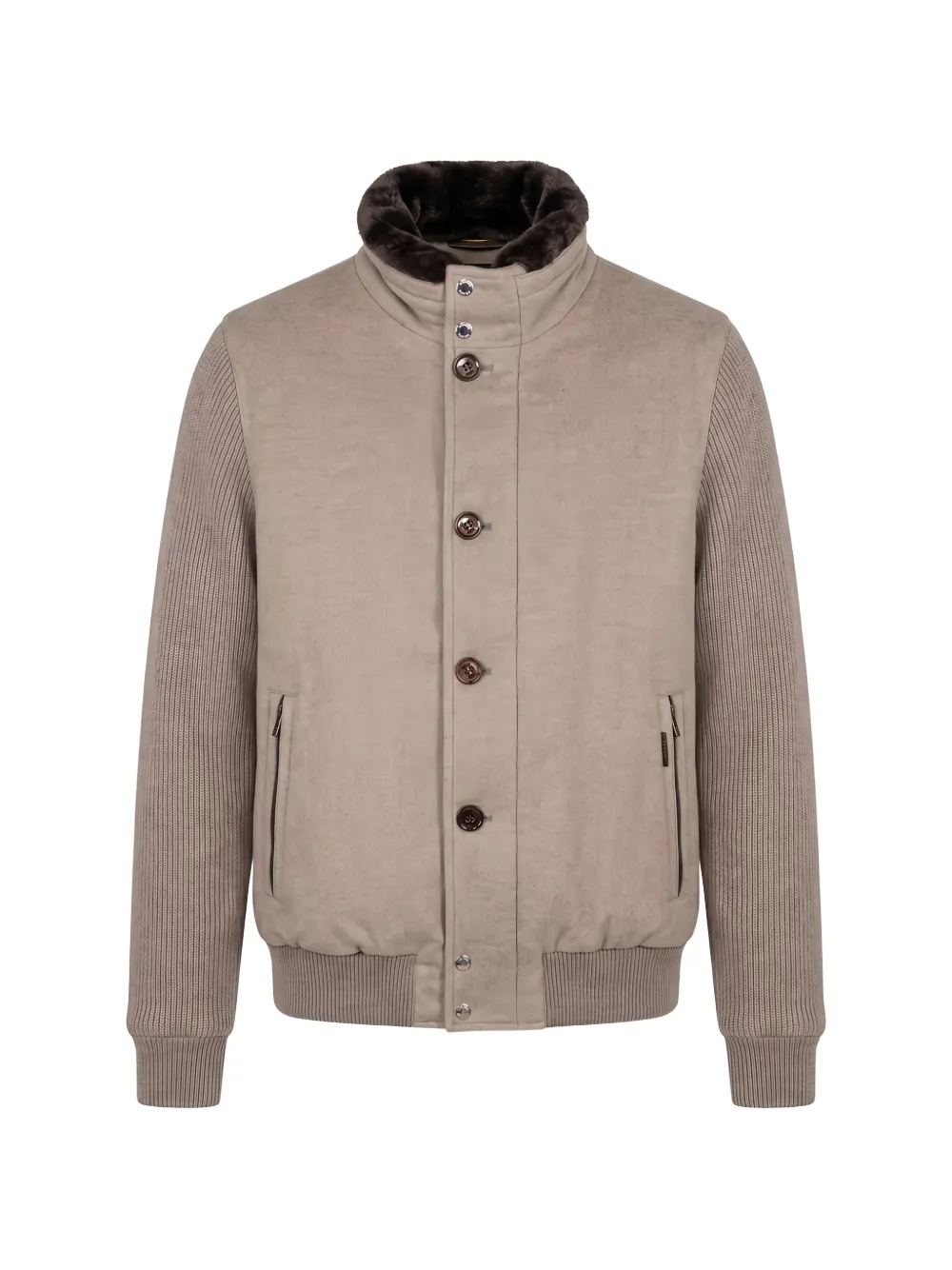 Moorer Levion-B5L faux-fur collar jacket Bruin