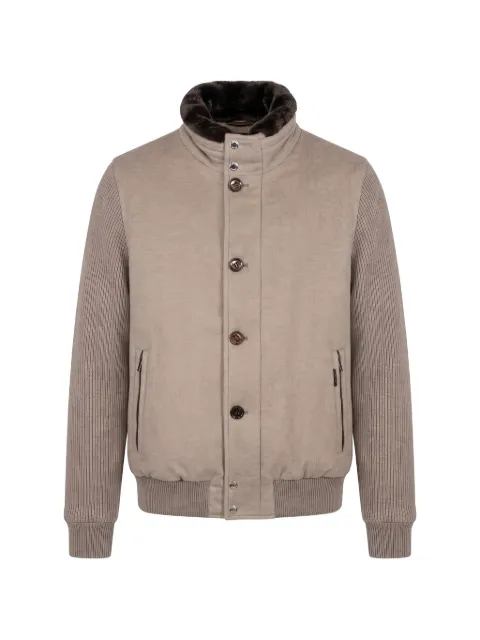 Moorer Levion-B5L faux-fur collar jacket