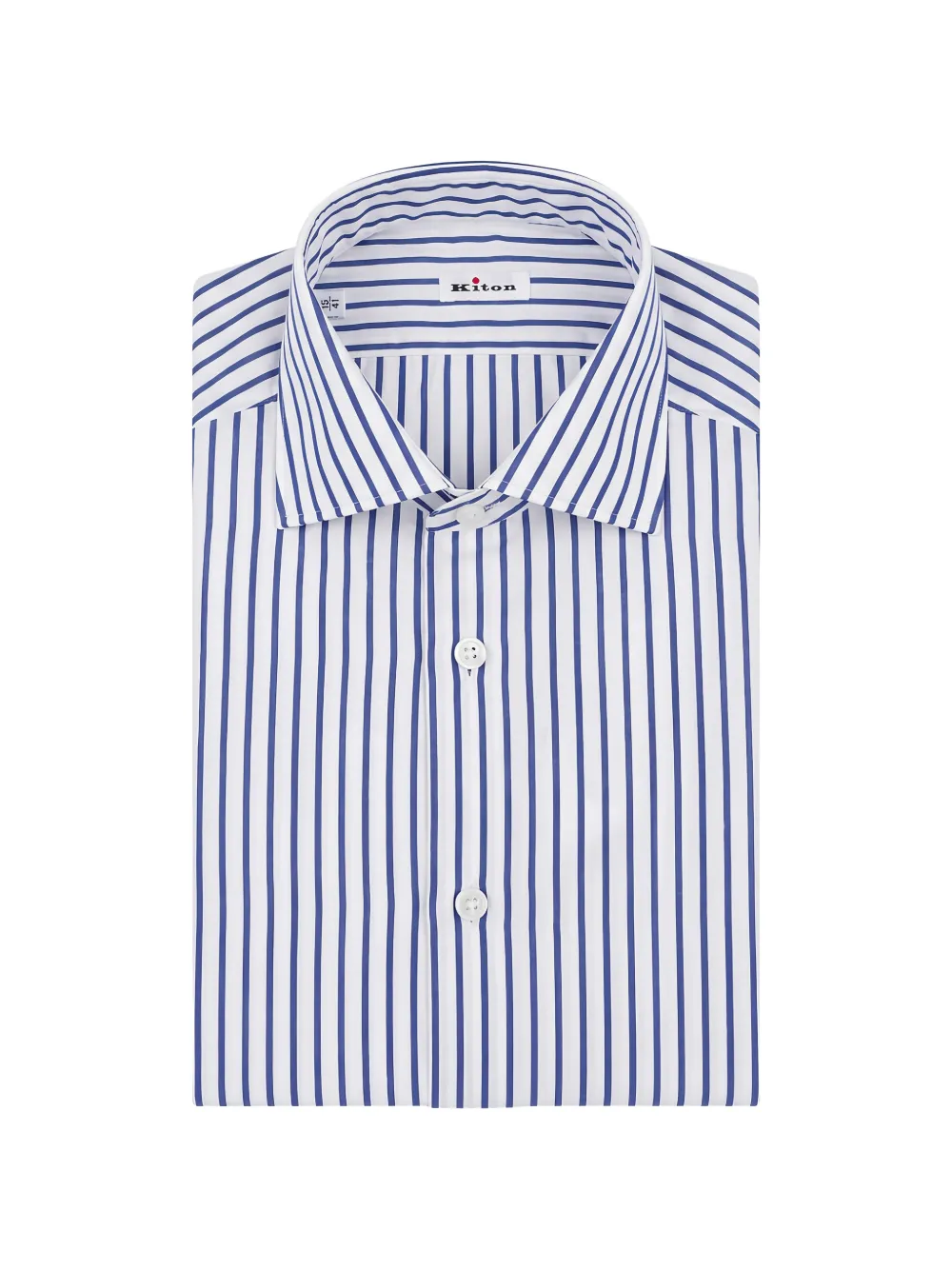 Kiton striped cotton shirt Wit