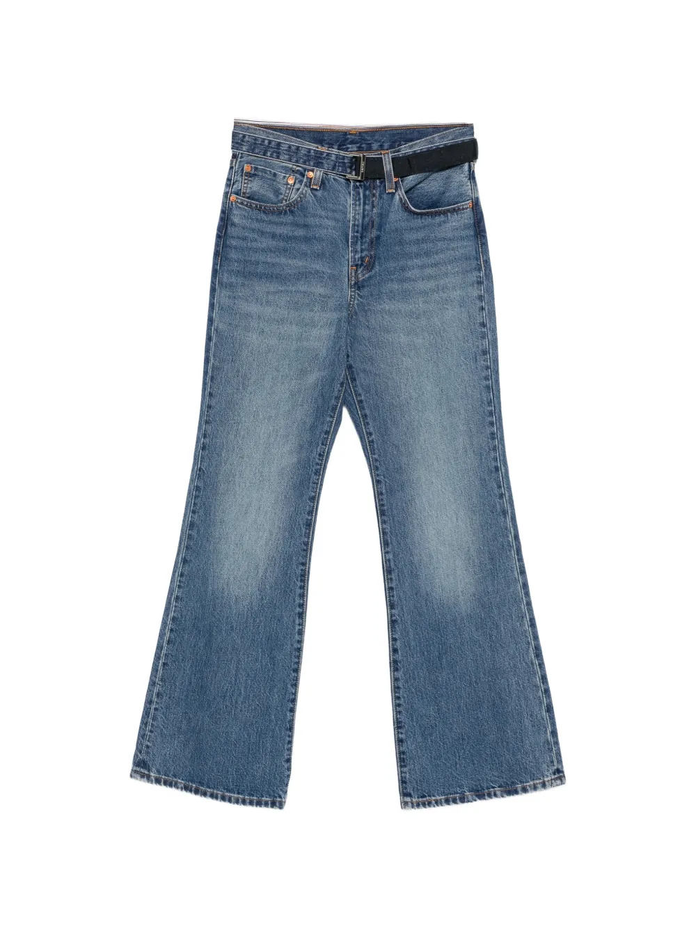 Sacai x Levi's belted flared jeans Blauw