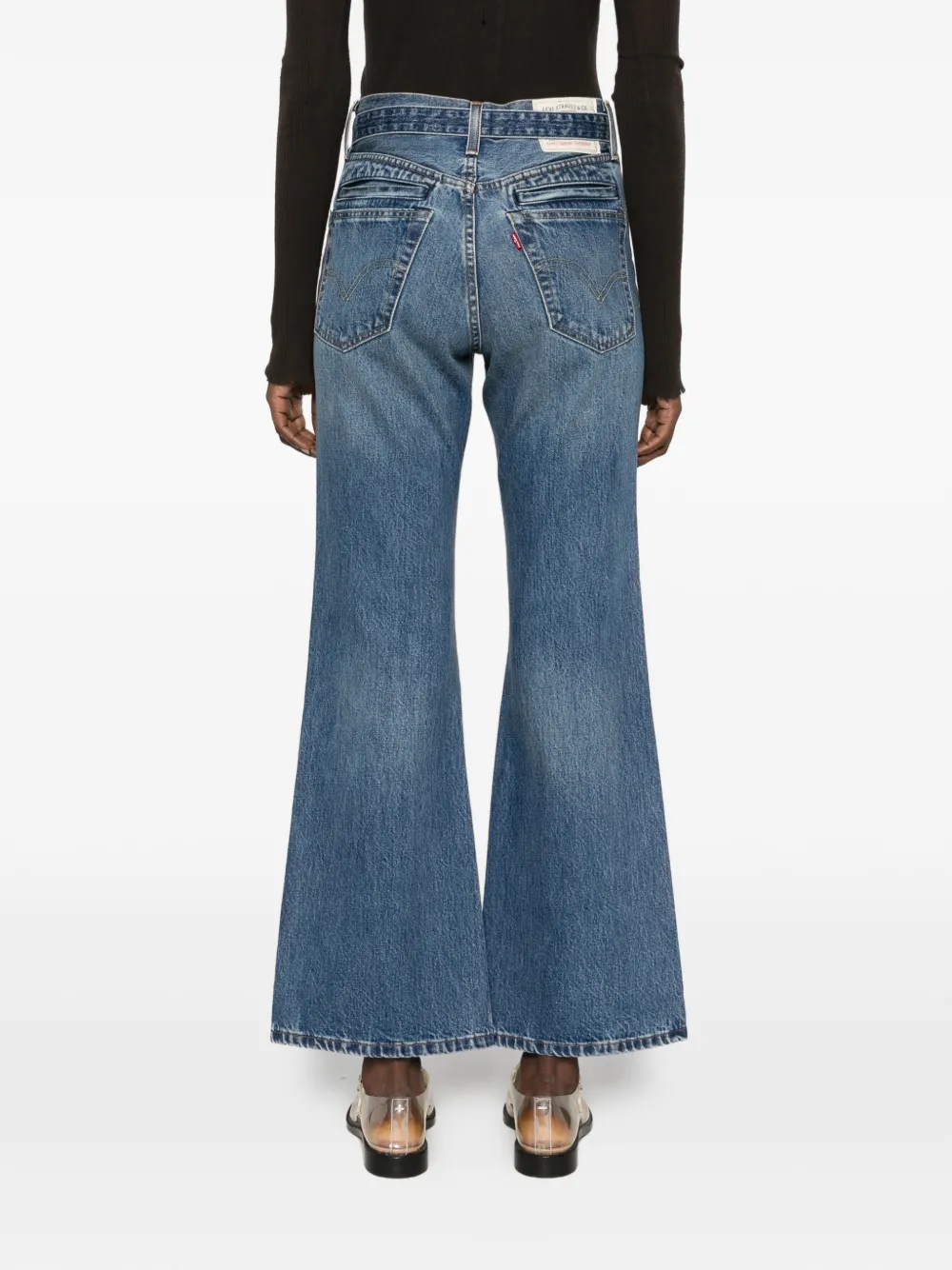 sacai x Levi's belted flared jeans Blauw