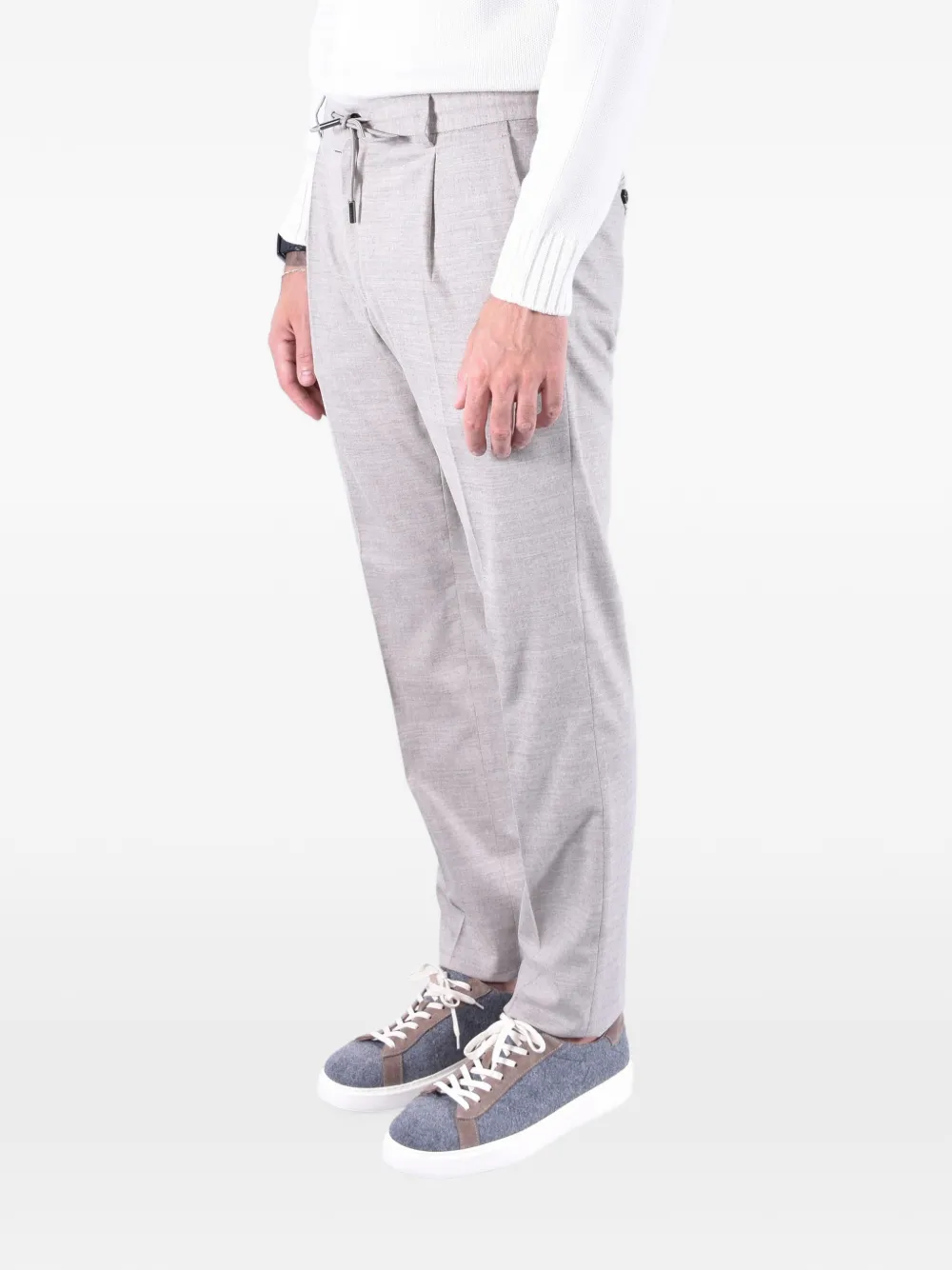 Moorer Anton drawstring-waist trousers Beige
