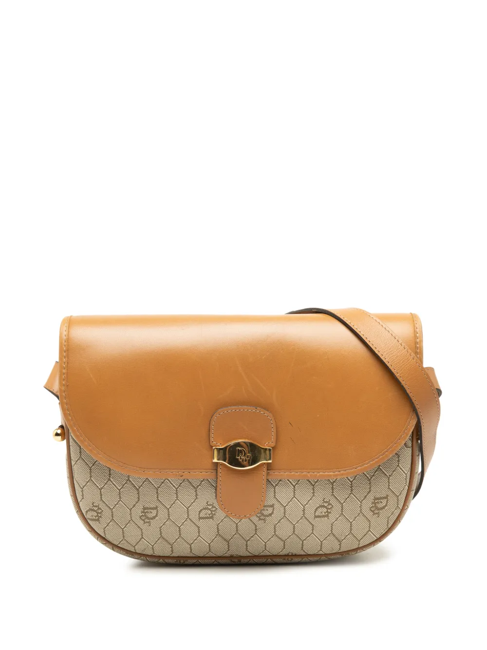 Christian Dior Pre-Owned 20th Century Honeycomb Coated Canvas crossbody bag - Nude