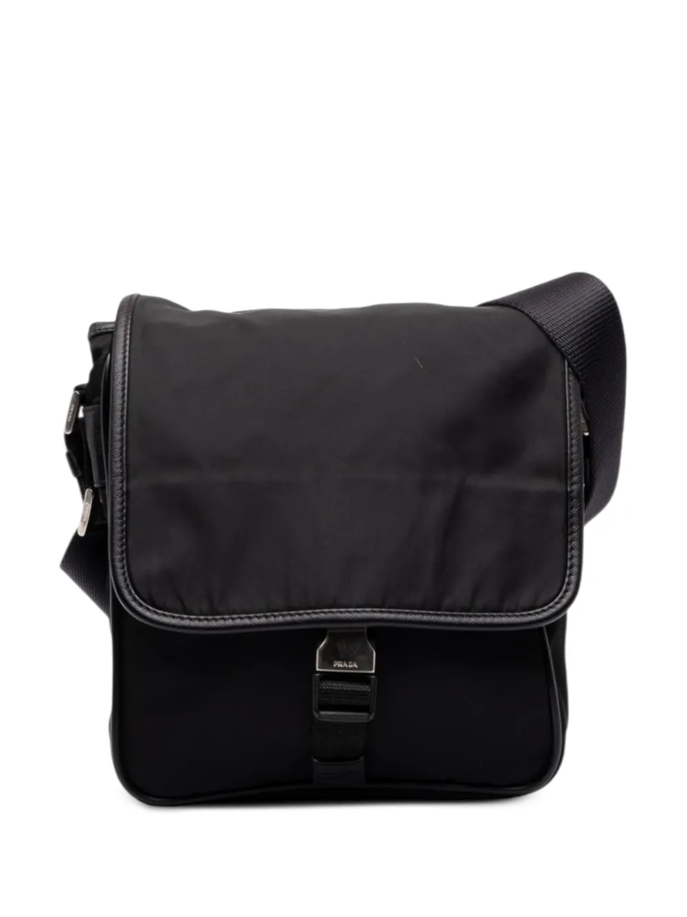 Prada Pre-Owned 2000-2013 Tessuto Buckle Messenger Bag crossbody bag - Nero