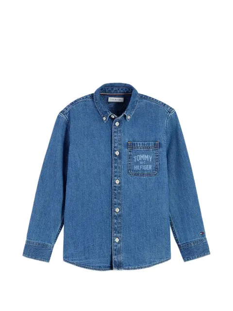 Tommy Hilfiger Junior camisa de mezclilla con botones