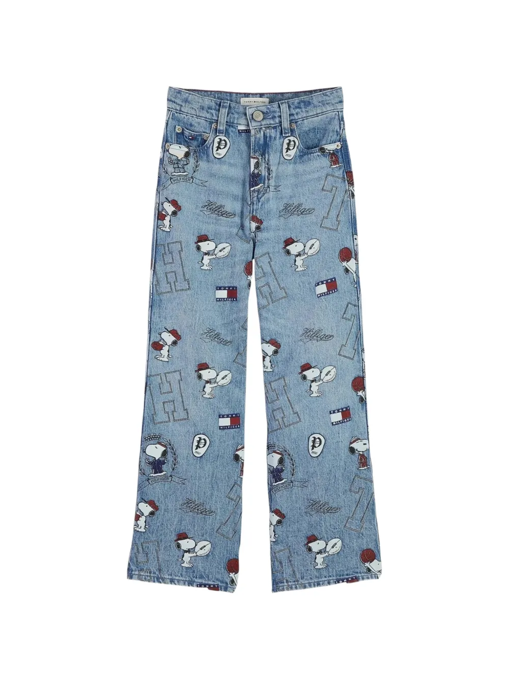 Tommy Hilfiger Junior x Peanuts Mabel graphic-print jeans Blauw
