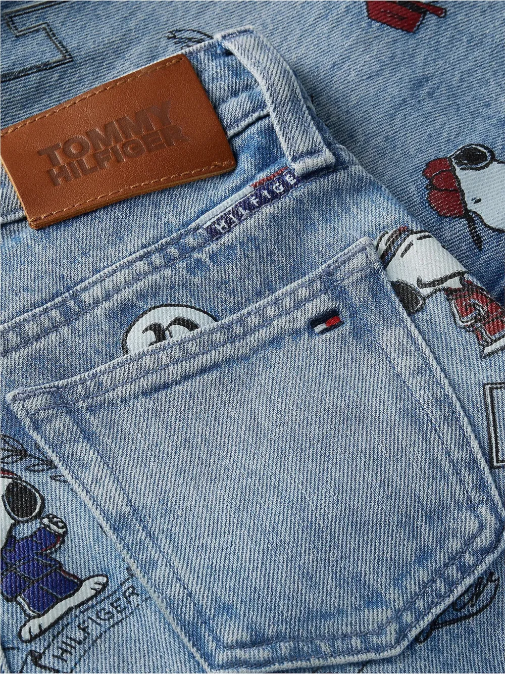 Tommy Hilfiger Junior x Peanuts Mabel graphic-print jeans Blauw