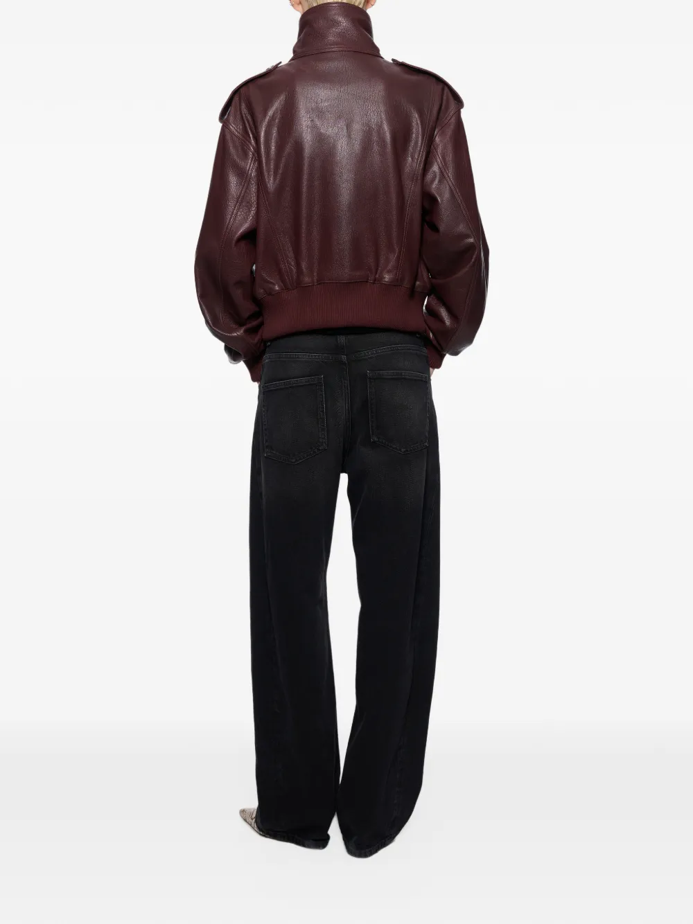 STAND STUDIO Ciara leather jacket Rood