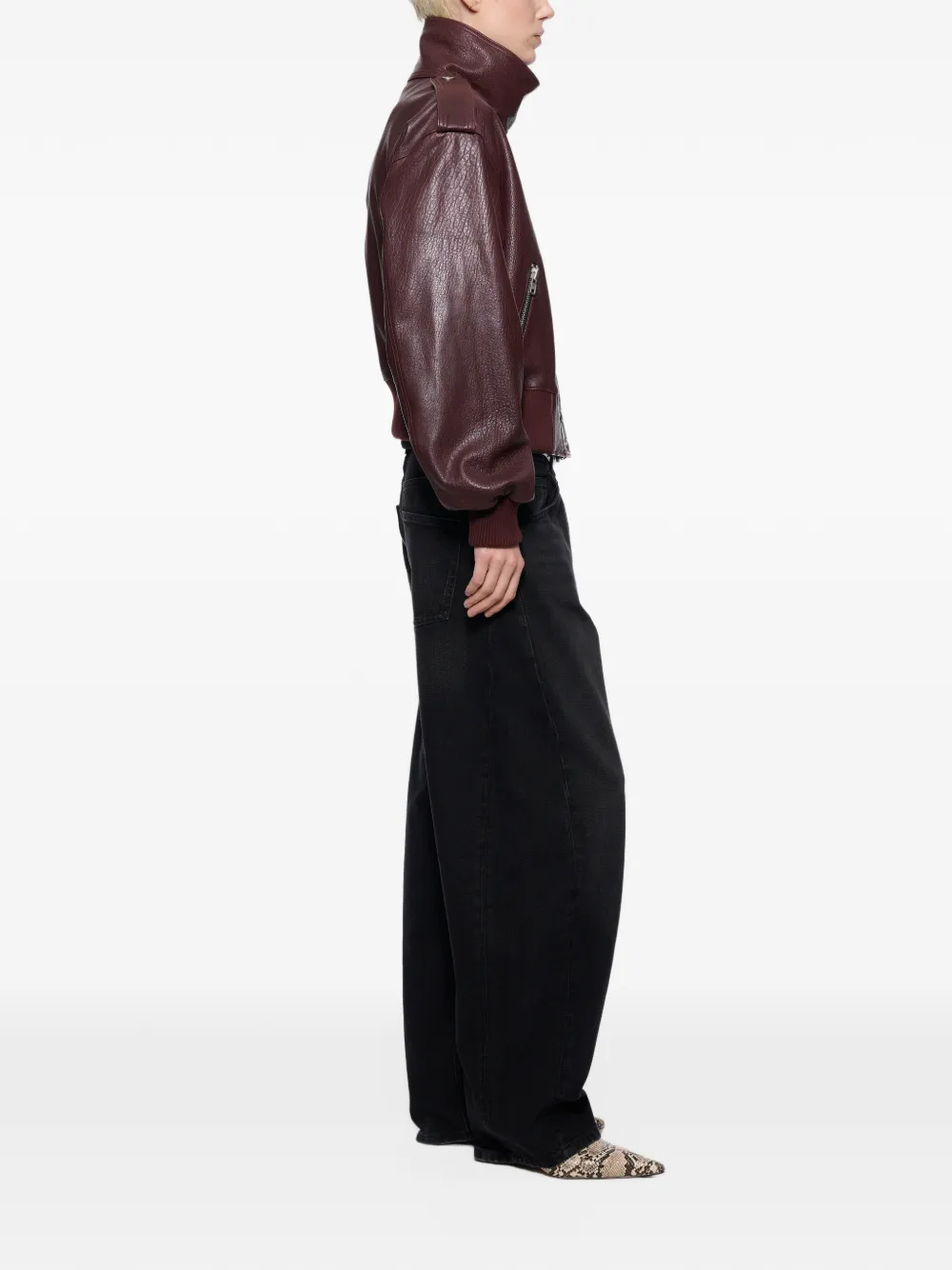 STAND STUDIO Ciara leather jacket Rood