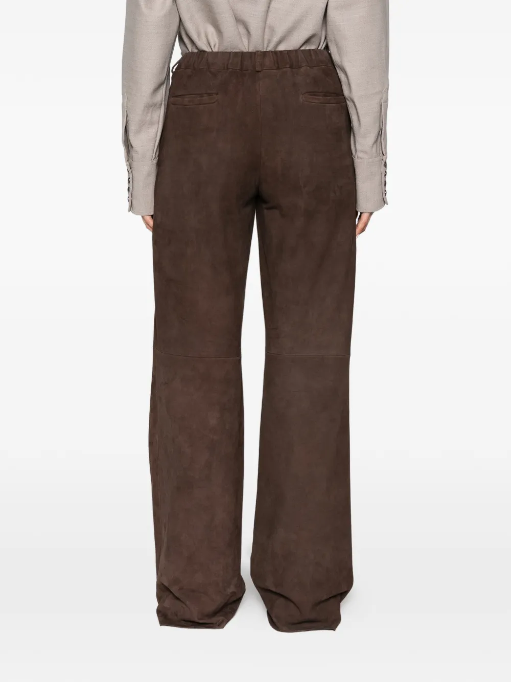 Antonelli suede wide-leg trousers Bruin