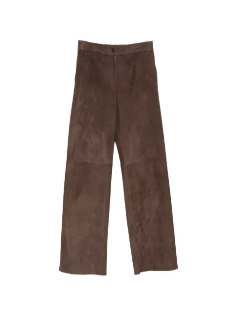 Antonelli suede wide-leg trousers