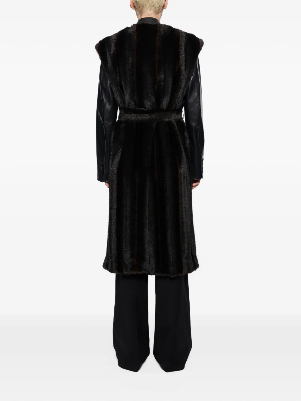STAND STUDIO Klara faux-fur gilet Zwart