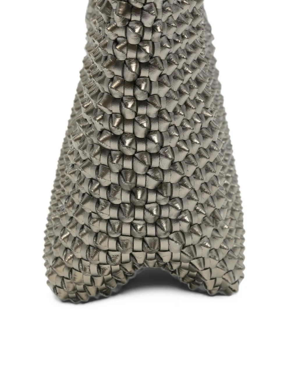 DRAGON DIFFUSION Nantucket Cactus woven leather tote bag Zilver