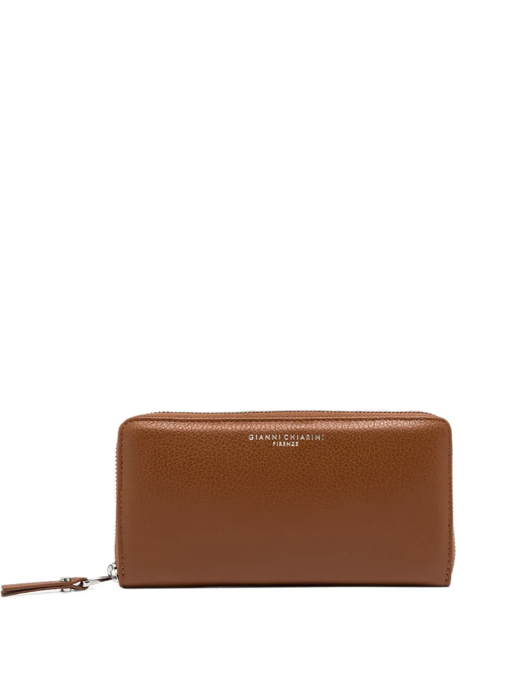 GIANNI CHIARINI large grained-leather zip-around wallet - Marrone
