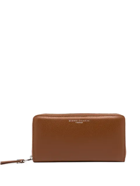GIANNI CHIARINI large grained-leather zip-around wallet