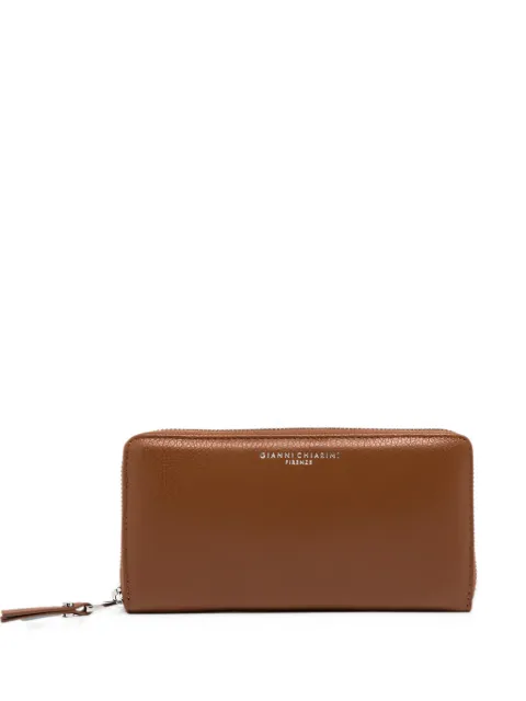 GIANNI CHIARINI large grained-leather zip-around wallet