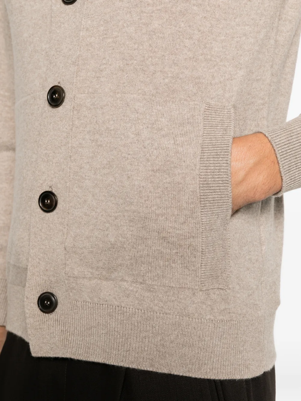 Filippo De Laurentiis Vest met knoopsluiting en hoge hals Beige