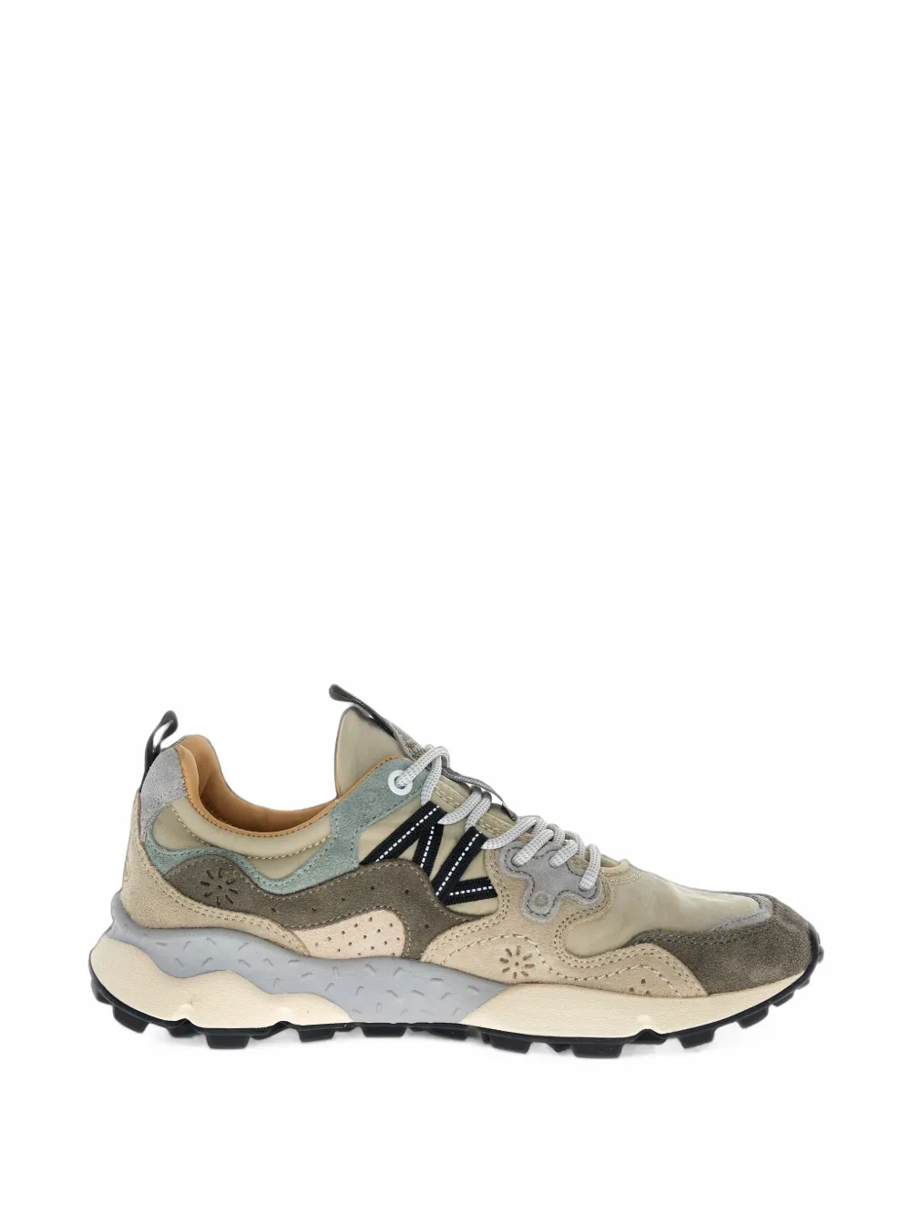 Flower Mountain Yamano 3 Uni Panelled Lace-up Sneakers In Neutral
