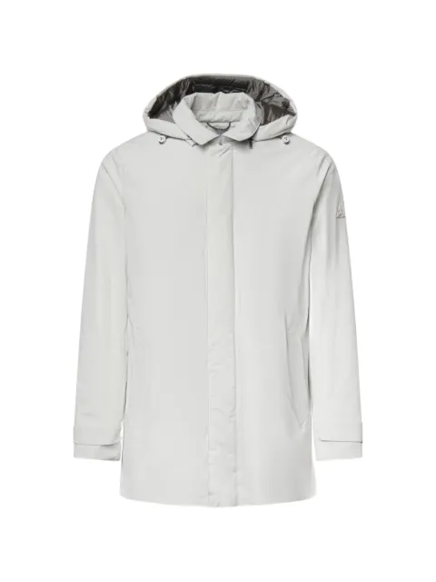 HèSKIMO hooded logo-patch coat