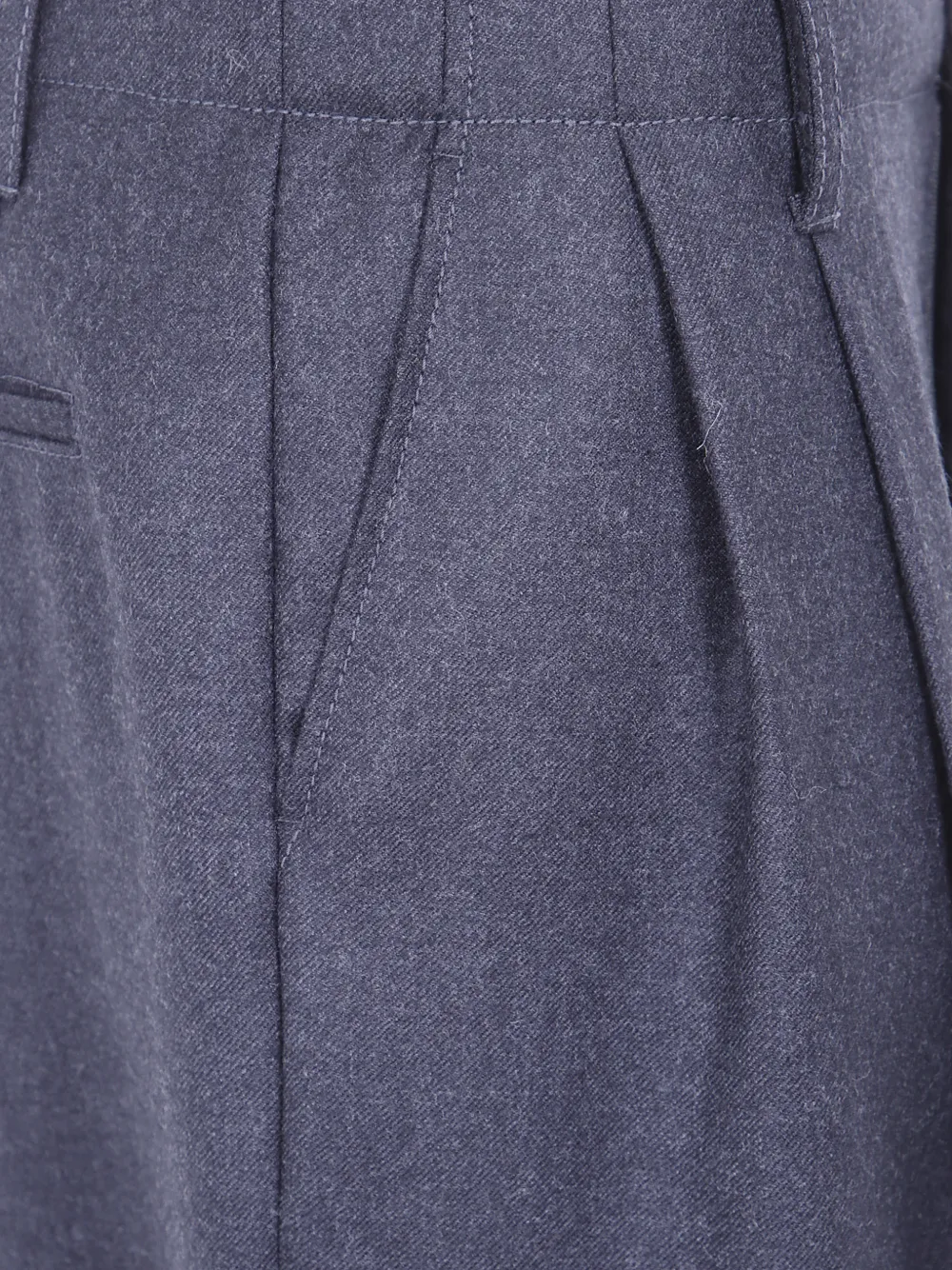 Alberta Ferretti Pantalon met plooien en riemlussen Grijs