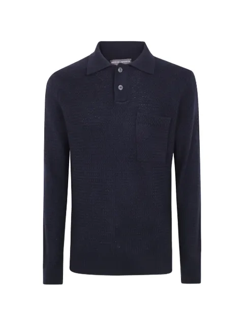 Filippo De Laurentiis textured-knit chest-pocket polo shirt