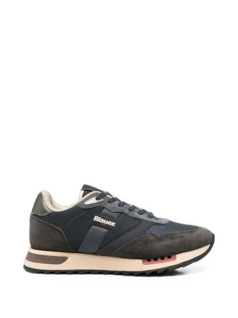 Blauer Ryder panelled leather sneakers