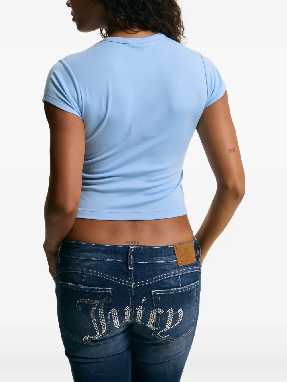 Juicy Couture T-shirt verfraaid met stras Blauw
