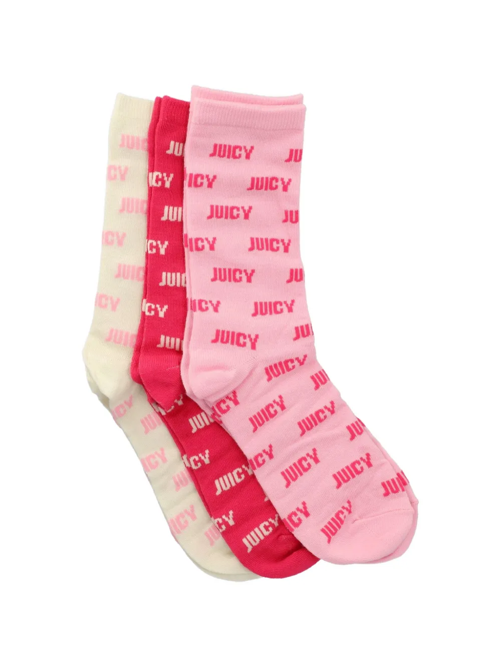 Juicy Couture logo-print flat-knit socks (set of three) - Rosa