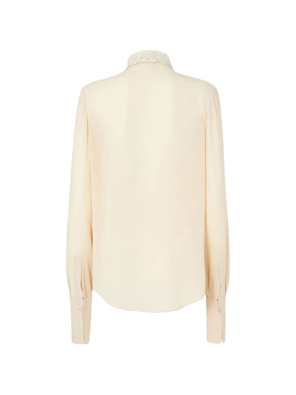 FENDI lace-trimmed shirt Beige