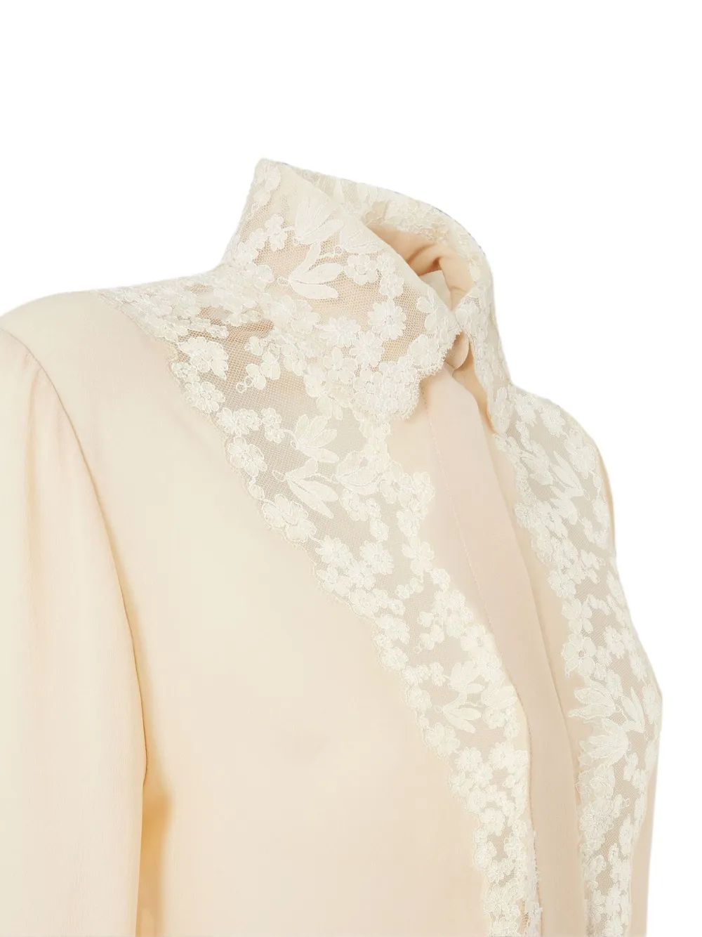 FENDI lace-trimmed shirt Beige