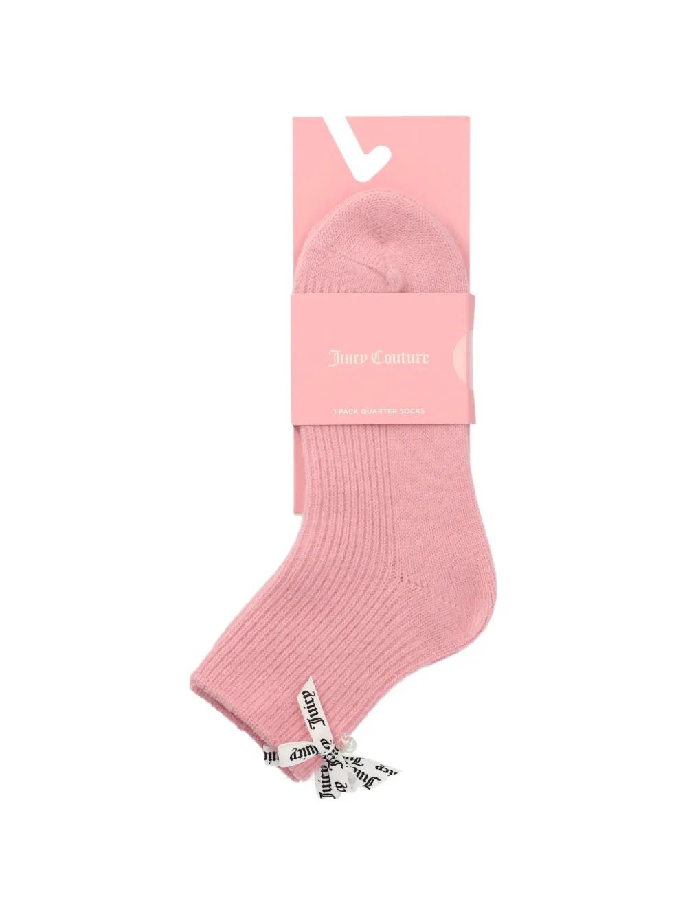 Juicy Couture faux-pearl bow-detail socks Roze