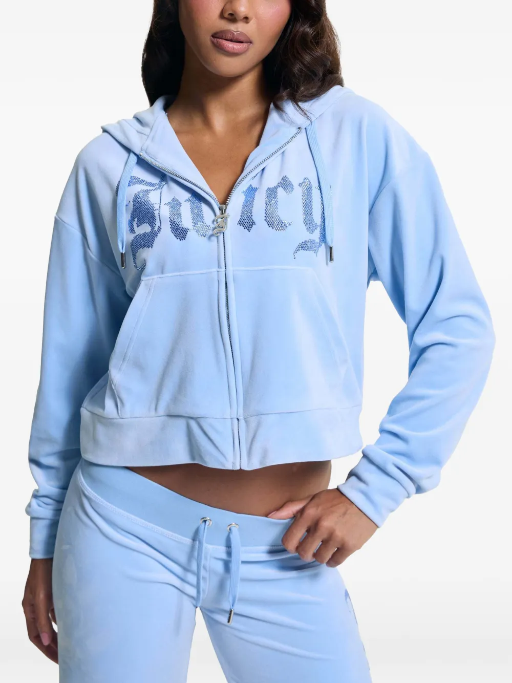 Juicy Couture Old Gothic hoodie verfraaid met logo Blauw