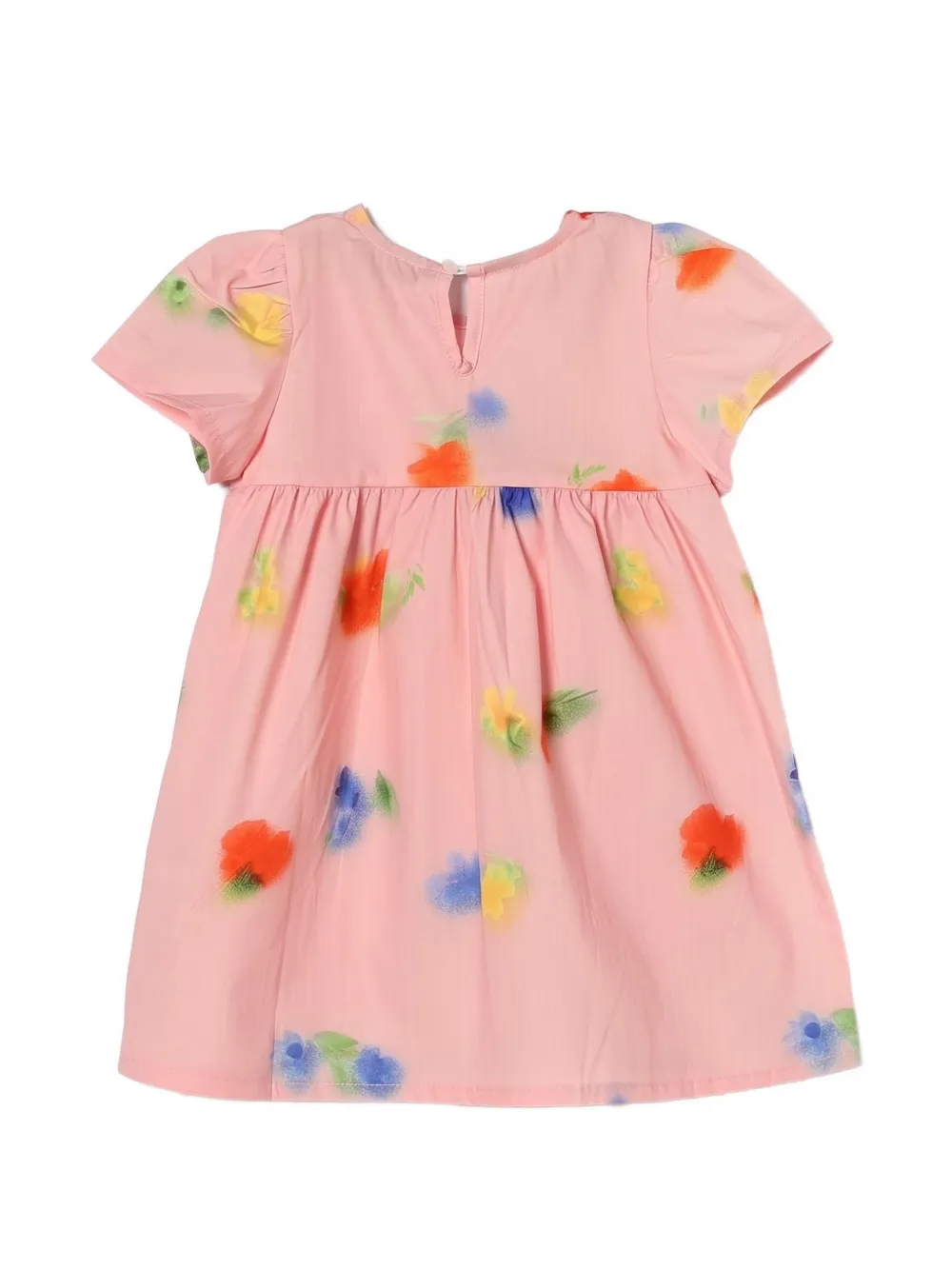 MSGM Kids floral-print gathered dress Roze
