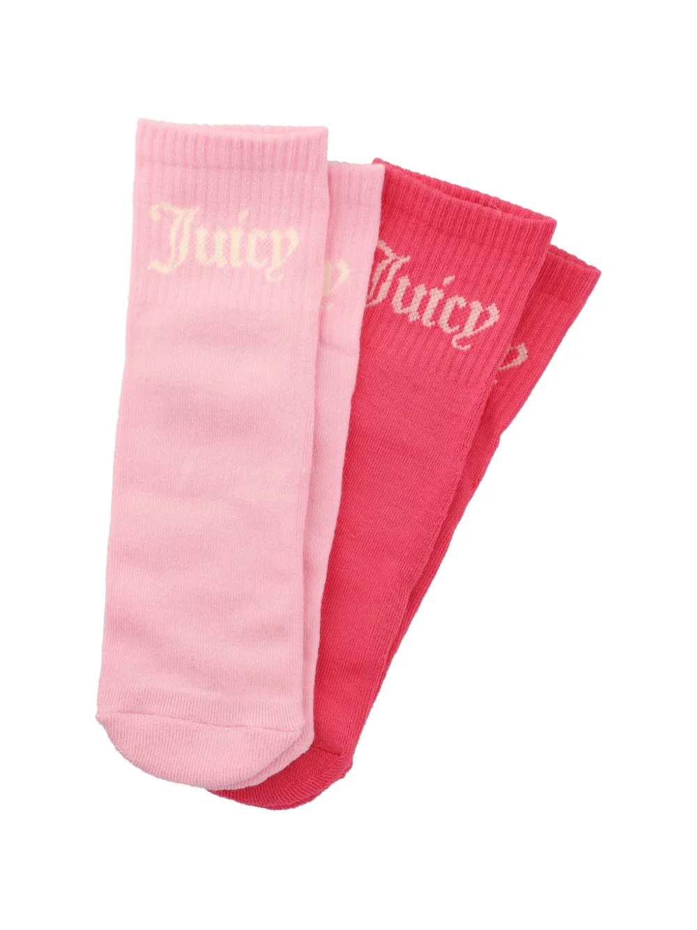 Juicy Couture heart-motif logo-print socks (set of two) - Rosa