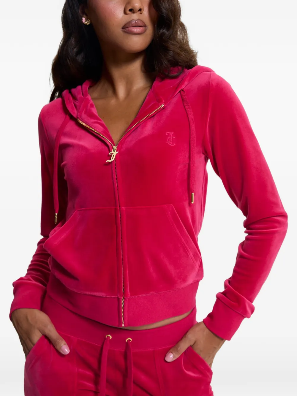 Juicy Couture Robertson hoodie met geborduurd logo Rood