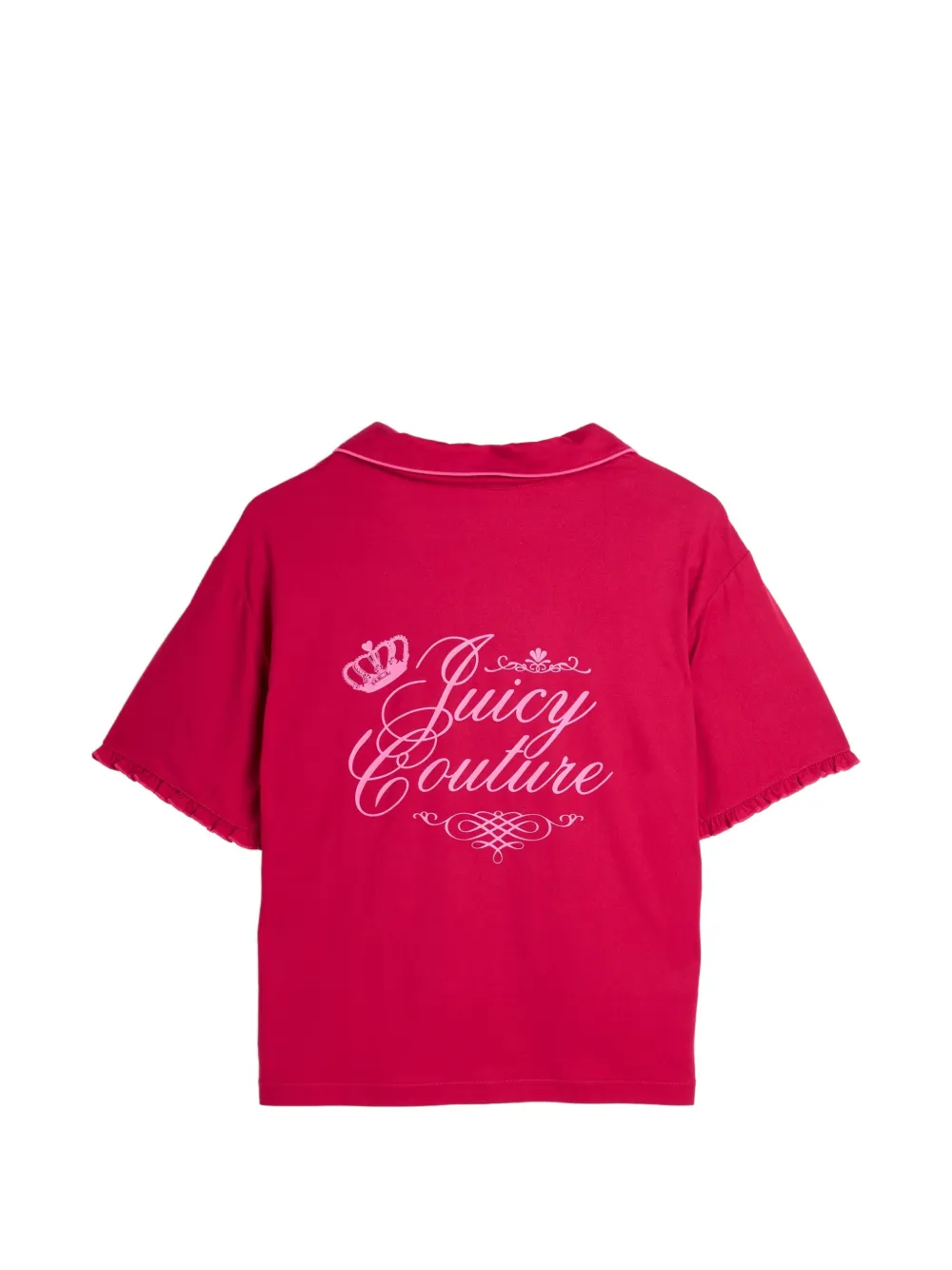 Juicy Couture Pyjama met ruches en logo-print Roze