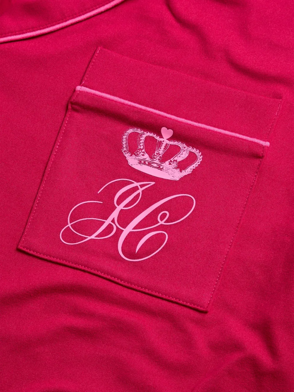 Juicy Couture Pyjama met ruches en logo-print Roze