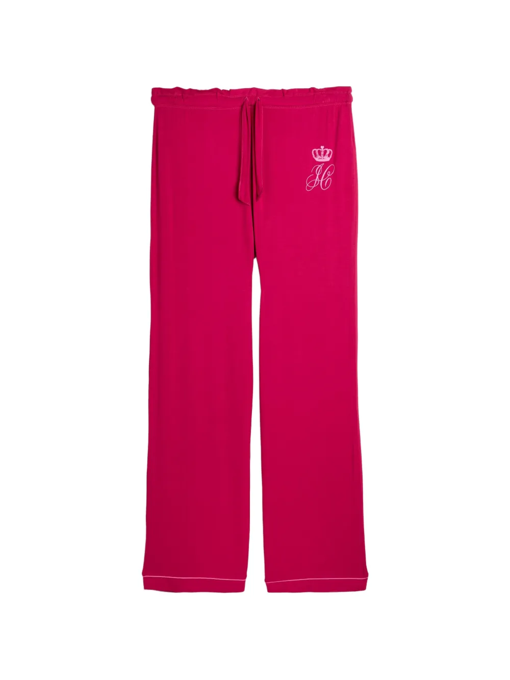 Juicy Couture logo-print ruffled pajamas set - Rosa