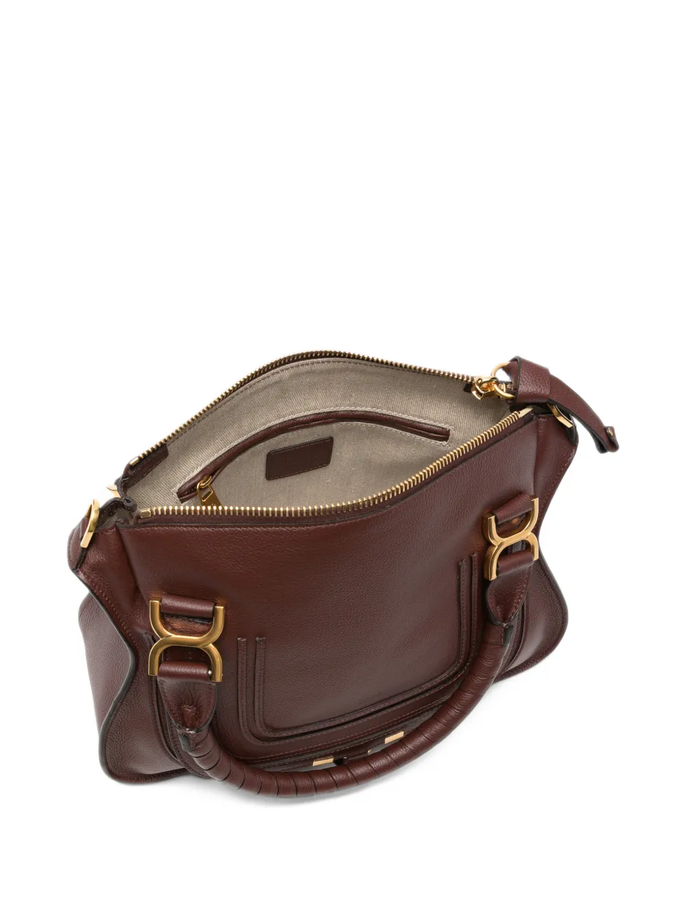 Chloé Marcie leather tote bag Bruin